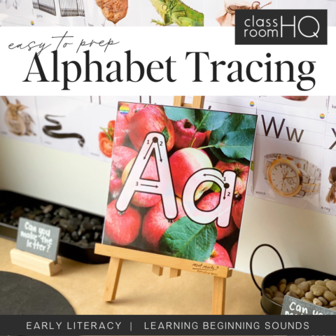 Beginning Sound Alphabet Letter Tracing Mats With Real Photos
