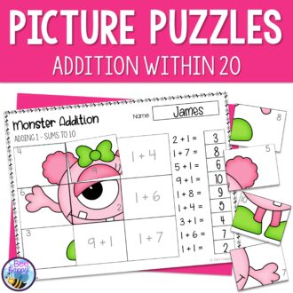 Picture Puzzles Addition Within 20