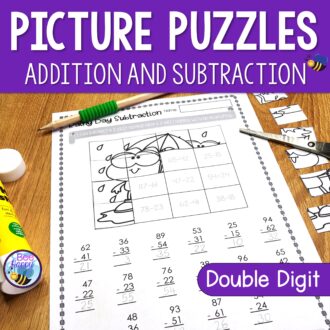 Picture Puzzles Double Digit Addition And Subtraction