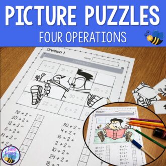 Picture Puzzles Addition Subtraction Multiplication Division Mystery Picture