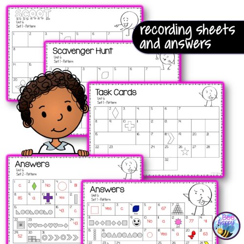 Year 1 Maths Pattern Recording Sheets And Answers
