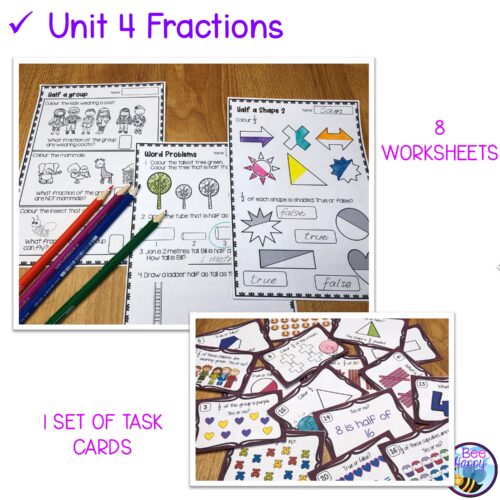 Year 1 Maths Number And Algebra Bundle Fractions