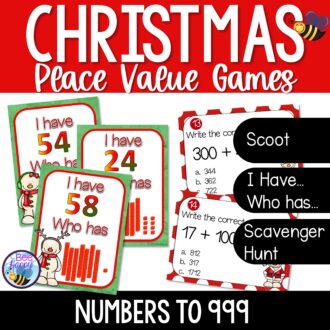 Christmas Place Value Games to 999