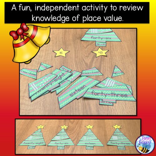 Christmas Place Value Puzzles Independent Activity