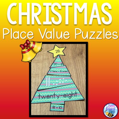 Christmas Place Value Puzzles Trees