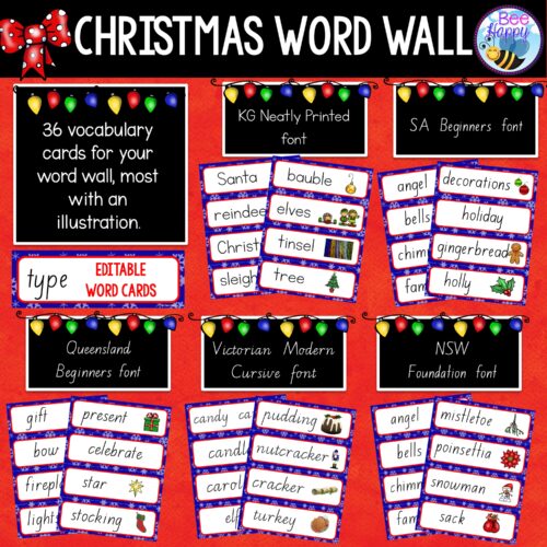 Christmas Word Wall Fonts