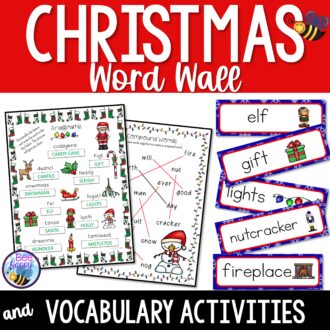 Christmas Word Wall and Vocabulary Activities Cover