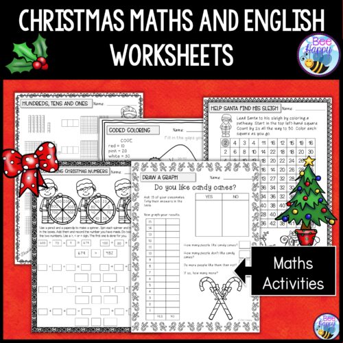 Christmas Worksheets Maths Activities