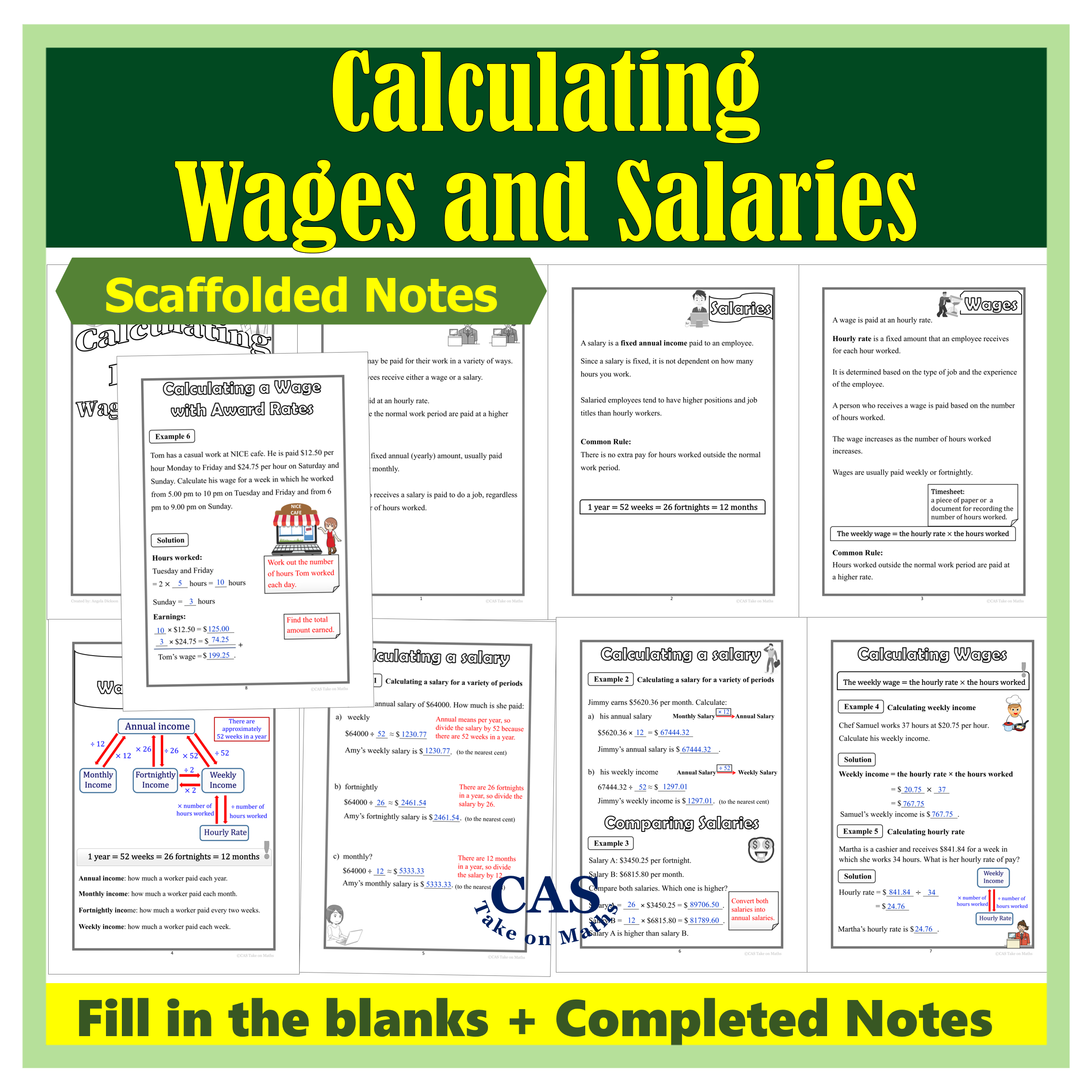 Financial Maths | Calculating Wages and Salaries | Workbook | Exit ...