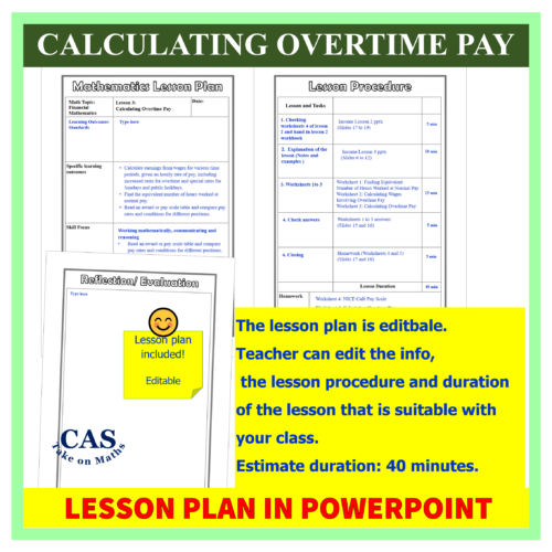 Financial Maths Lesson 3|Calculating Overtime Pay