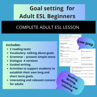 Adult ESL Begs goals