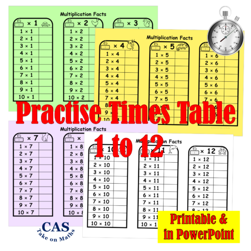 Times Table Worksheets 5
