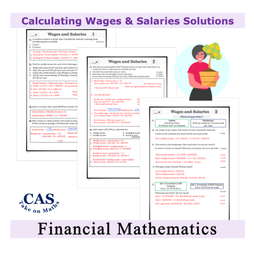 Financial Maths - Calculating Wages And Salaries Workbook - Financial Literacy F7218