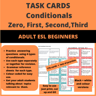 TASK CARDS Conditionals TPT