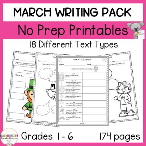 March Writing Activities
