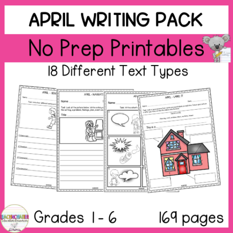 Writing Pack For April