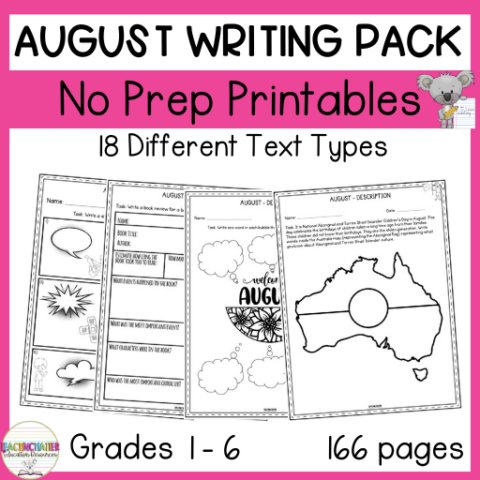 Writing Pack For August