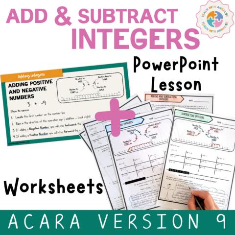 Add And Subtract Integers Worksheets And Powerpoint Lesson