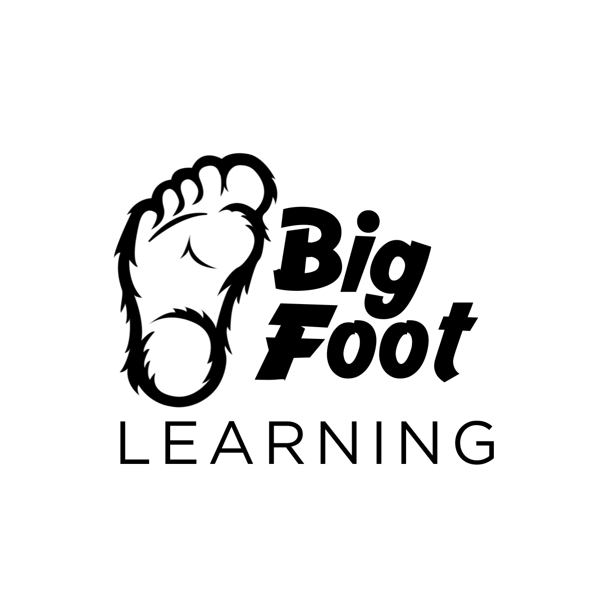 Black Big Foot Logo (with Circle)