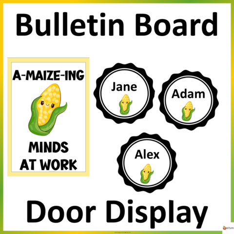 Bulletin Board Door Decor Play Corn Kawaii Theme Cover Page