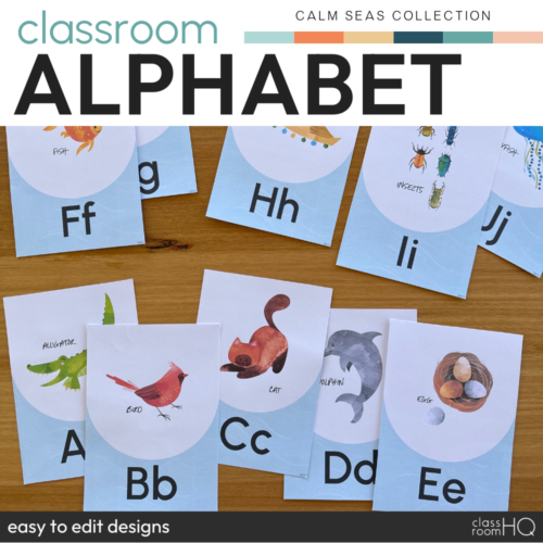 Calm Seas Alphabet Posters | Ocean Theme Classroom Decor