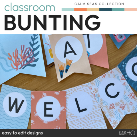 Calm Seas Classroom Bunting Pack | Ocean Themed Classroom Decor