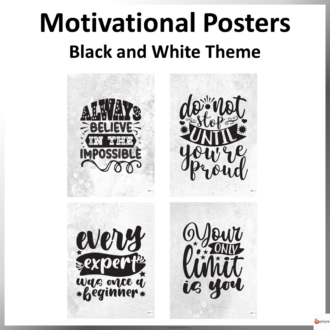 Final motivational posters black and white set 2 cover page