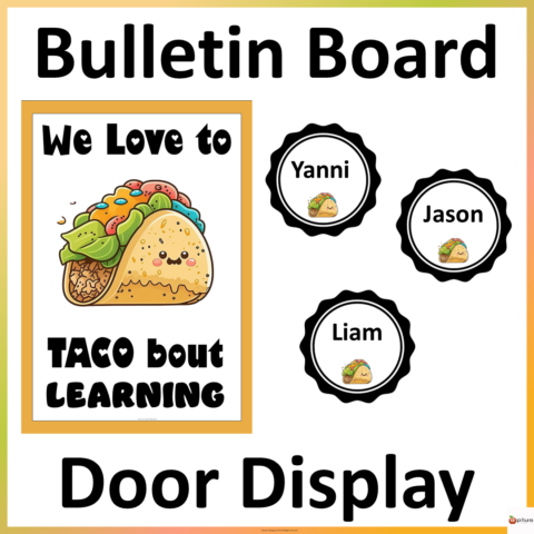 Taco Bulletin Board Door Display Cover Page