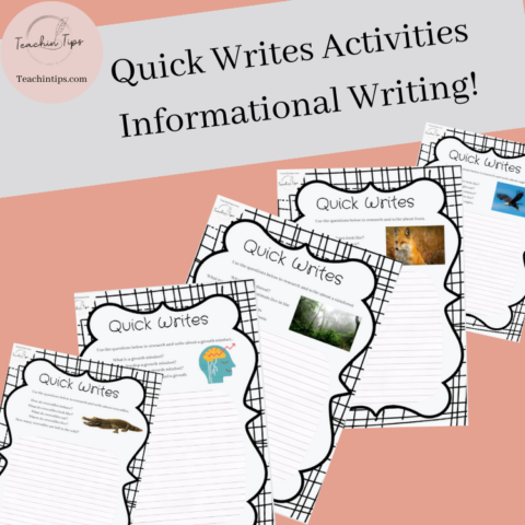 Quick Writes Activities - Informational Writing