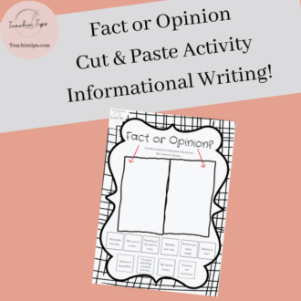 Fact or Opinion Informative Writing