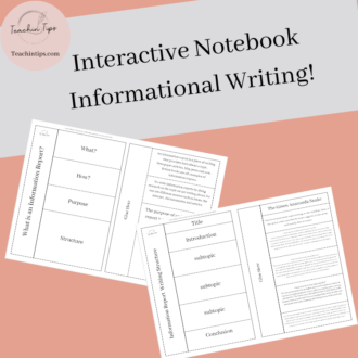Interactive Notebook Informative Writing