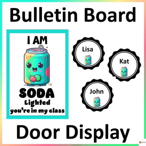 Bulletin Board Display Soda Theme Kawaii Cover Page