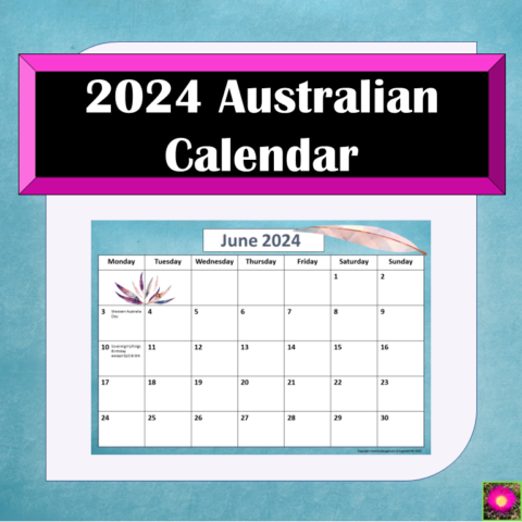 Cover Blue Gumleaf Australian Calendar 2024