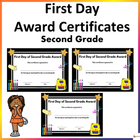First Day Award For 2Nd Grade Cover Page