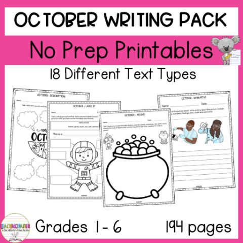 October Writing Pack