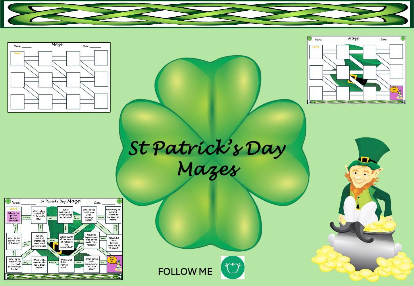 St Patrick'S Day Mazes Page 1