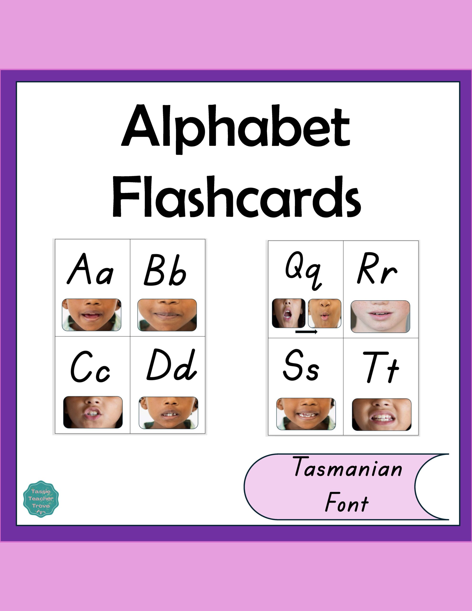 Alphabet Flashcards Mouth Photos Page 01