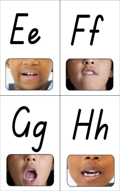 Alphabet Flashcards Mouth Photos Page 05