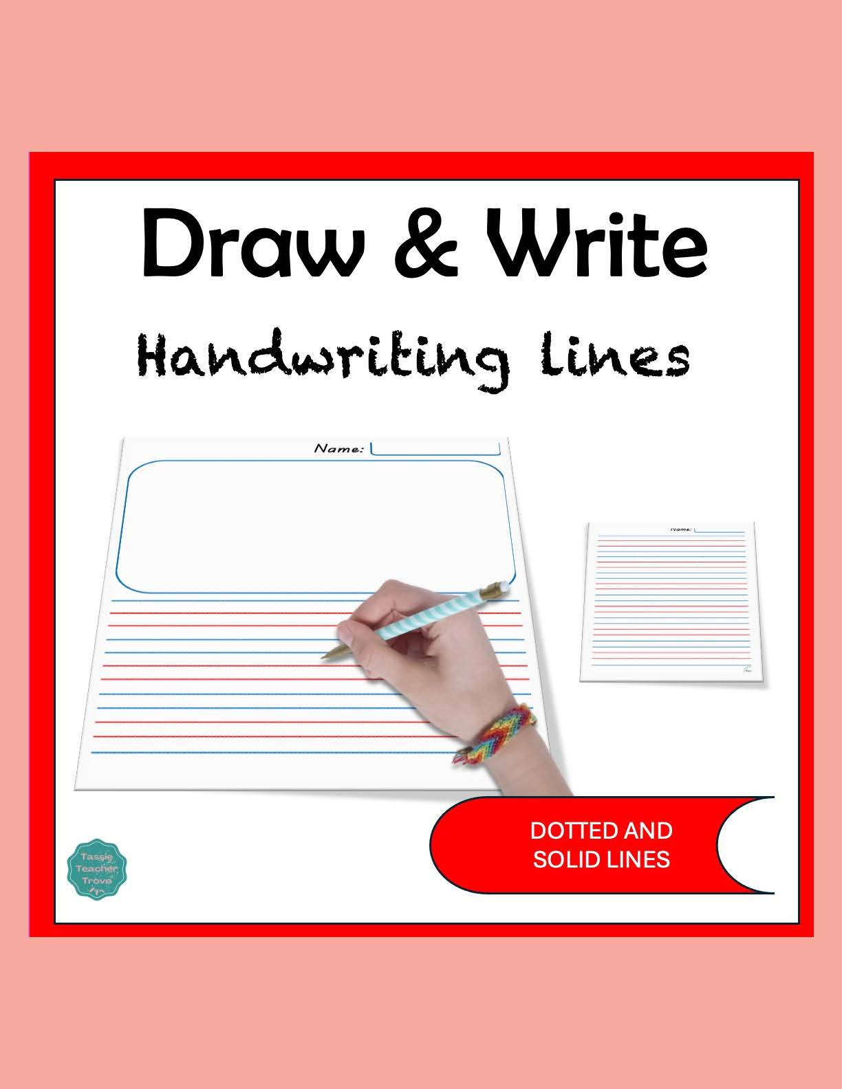 Handwriting Writing Lines Write And Draw Template Page 1
