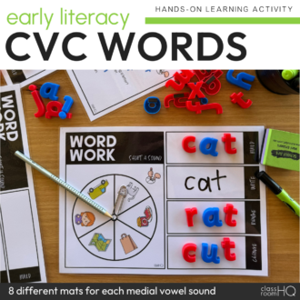 Word Work Mats CVC Words