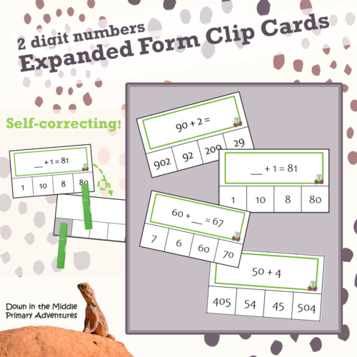 2 Digit Expanded Form Clip Cards Thumbnail