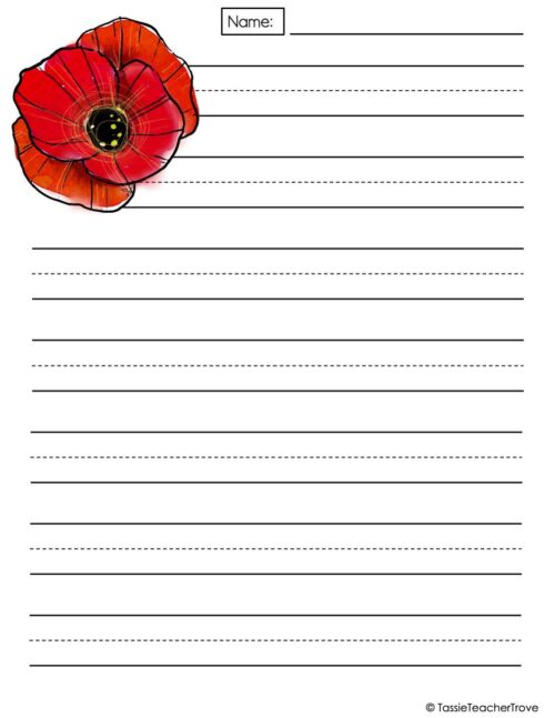 Anzac Day Writing Prompts And Templates Page 14