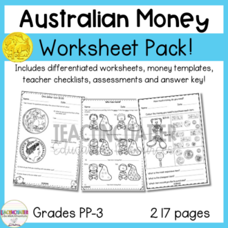 Australian money worksheets