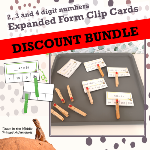 Expanded Form Clip Cards Discount Bundle Thumbnail