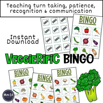 Vegetable Bingo Game