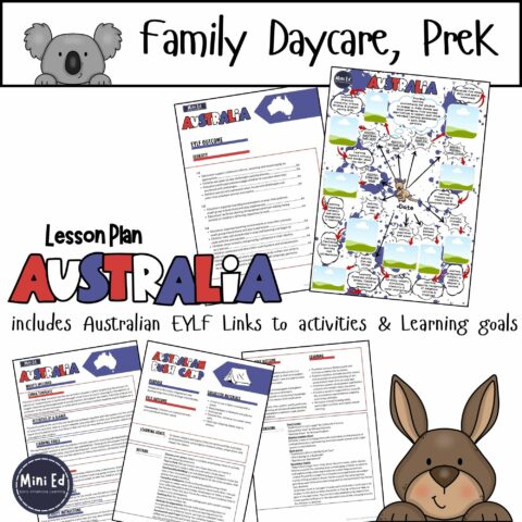 Australia Lesson Plan Canva Editable Template Eylf Family Daycare Planning