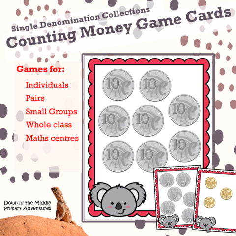 Counting Money Game Cards Single Denominations Thumbnail