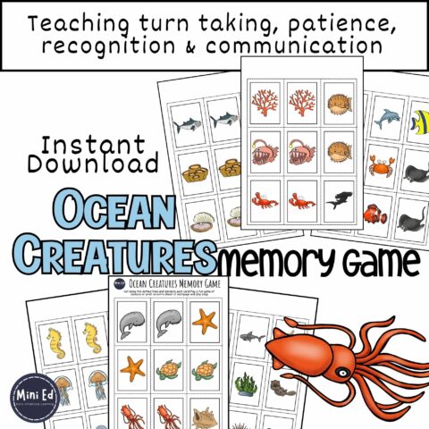 Ocean Creature Memory Game Thumbnail