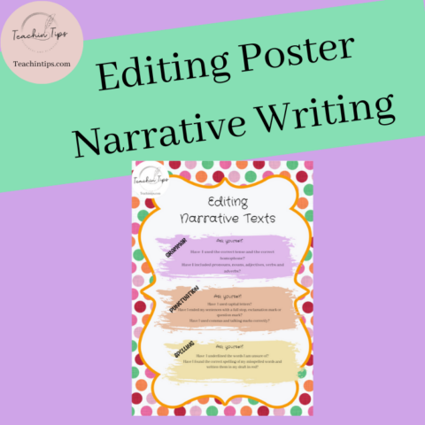 Editing Poster Narrative Writing