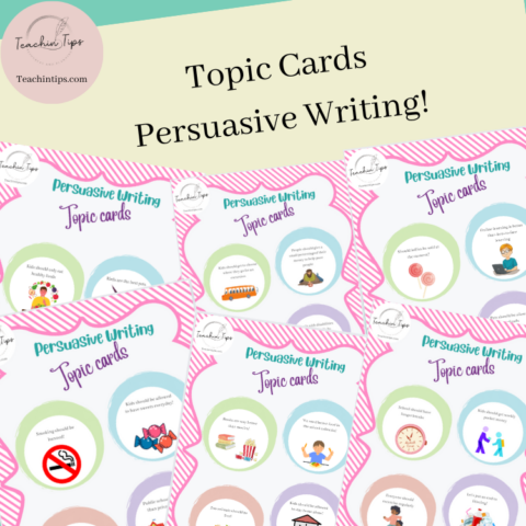 Persuasive Writing Topic Cards | Persuasive Writing Prompt Card Posters